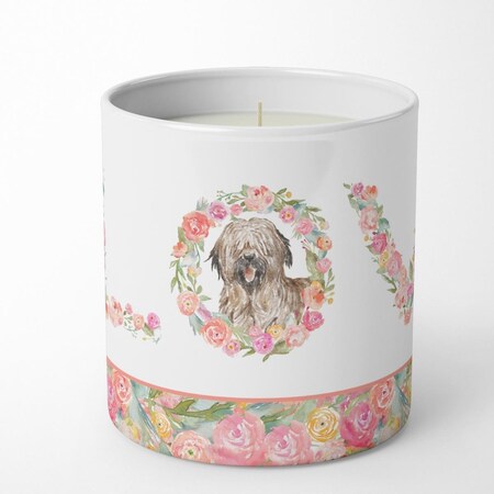 Carolines Treasures 3.75 x 3.25 in. Unisex Briard No.7 Love 10 oz Decorative Soy Candle WDK4351CDL